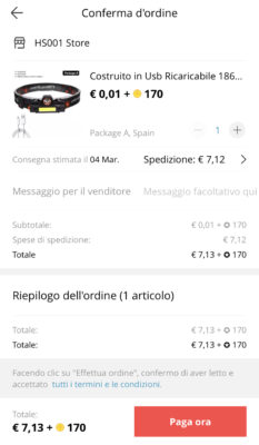 aliexpress us $ 0.01 Ricarica