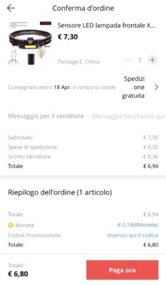 aliexpress us $ 0.01 Ricarica